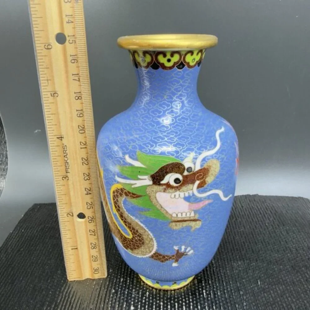Chinese Cloisonne Enamel Metal Vase chinese cloisonne